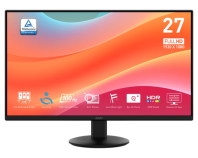 MSI PRO MP272L 27" 16:9 FHD(1920x1080), IPS Flat, 1ms(MPRT), 1300:1, 100M:1, 250nits, 178/178, HDMI 1.4b, DP 1.2a, Tilt, 100HZ, Black, 1y war-ty