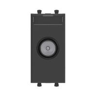 Розетка TV оконечная модульная, Avanti, черный матовый, 1 модуль