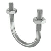 Скоба монтажная U-образная с резьбой М8 с гайками для труб d 2"