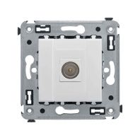 Розетка TV одиночная в стену, Avanti, белое облако