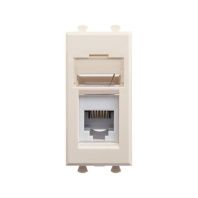 Телефонная розетка RJ-12 модульная, Avanti, ванильная дымка, 1 модуль