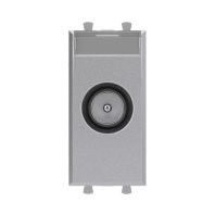 Розетка TV оконечная модульная, Avanti, закаленная сталь, 1 модуль