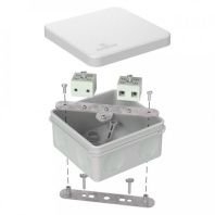 Коробка огнестойкая для о/п двухкомпонентная 60-0210-FR6.0-4 Е15-Е120 RAL7035 80х80х40