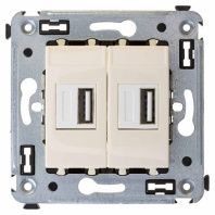 USB зарядное устройство в стену 2.1 А, Avanti, ванильная дымка