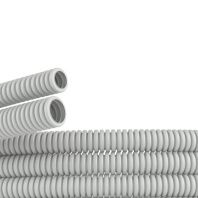 Труба ПВХ гибкая гофр. д.16мм, лёгкая без протяжки, 100м, цвет серый