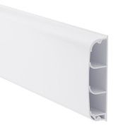 Кабель-канал плинтусного типа 90х25 мм, трехсекционный, с крышкой