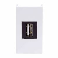 USB 2.0 розетка, Viva, белая, 1 мод.