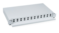 Cabeus ODF-19-24-SC Кросс бокс оптический 19" на 24 SC (LC duplex) со сплайс-кассетой, выдвижной (без пигтейлов и проходных адаптеров)