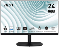 MSI PRO MP245V 23,8" 16:9 FHD(1920x1080) VA Flat,1ms(MPRT),4000:1,100M:1,300nit,178/178,HDMI 1.4,VGA(D-Sub),Tilt,VESA,100Hz,Black,1y war-ty