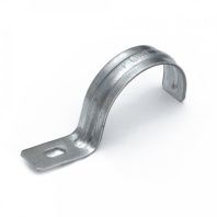 Скоба металлическая однолапковая усиленная противопожарная СМОУ d38-40 мм (50шт/400шт уп/кор)