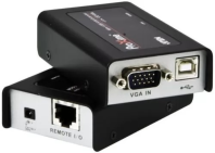 USB VGA Cat 5 Mini KVM-оборудование Extender (1280 x 1024@100m) (CE100-A7-G)