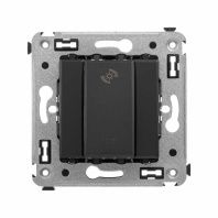 Диммер кнопочный в стену для LED ламп, Avanti, черный матовый