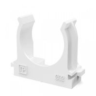 Крепеж-клипса для труб для прямого монтажа белая в п/э d32 мм (25шт/500шт уп/кор)