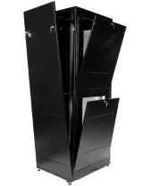 Шкаф телекоммуникационный напольный ПРОФ универсальный 42U (600 × 800) дверь стекло, чёрный, в сборе