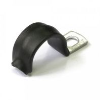 Скоба металлическая однолапковая с полимерным покрытием СМО-П d16-17 мм (100шт/1000шт уп/кор)