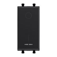 Выключатель двухполюсный модульный, Avanti, черный матовый, 1 модуль