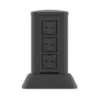 Миниколонна алюминиевая, 0.25м, цвет чёрный