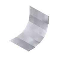 Крышка на угол вертикальный внутренний 90 градусов, 80х300 R300, цинк-ламельная в комплекте с крепежными элементами и соединительными пластинами, необходимыми для монтажа