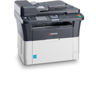 Kyocera FS-1025MFP, P/C/S, ч/б лазерный, A4, 25 стр/мин, 1800x600 dpi, 64 Мб, USB 2.0, Network, лоток 250 л., Duplex, автопод., старт.тонер 1000 стр.