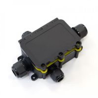 Распределительная коробка с откидной крышкой 4-вводная IP68 ПА66 40А 450В d3,5-12 мм 131х95х37