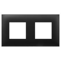 Рамка 2 поста (4 мод.), Avanti, черный матовый