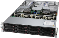 Supermicro Super Server 2U 620U-TNR noCPU(2)Scalable/TDP 270W/no DIMM(32)/ SATARAID HDD(4)LFF+8(SFF)/2x10GbE SFP+(with transceiver) /2x2000W