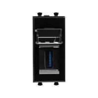 USB 3.0 розетка модульная, тип А-А, Avanti, черный квадрат, 1 модуль
