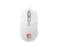 Gaming Mouse MSI Clutch GM11, Wired, DPI 5000, symmetrical design, RGB lighting, White