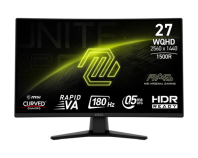 MSI MAG 274CQF 27" 16:9 WQHD(2560x1440) Rapid VA Curve 1500R, 0,5ms(GTG), 5000:1,100M:1,300nit,178/178,2xHDMI 2.0,1xDP 1.2, Tilt,VESA,180HZ,Black,1y war-ty