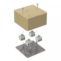 Коробка огнестойкая для кабель-канала 40-0460-FR2.5-8 Е15-Е120 RAL1001 85х85х45 (44 шт/кор)