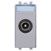 Розетка ТВ проходная, Avanti, закаленная сталь, 1 мод