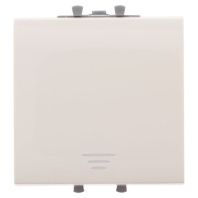 Кнопка одноклавишная модульная, Avanti, ванильная дымка, 2 модуля