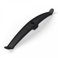 Держатель круглого кабеля двусторонний для прямого монтажа на 16 мест в гофроящике чёрный (100шт/кор)