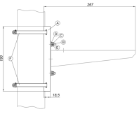 Кронштейн столбового крепления видеокамер из нержавеющей стали КС-4
