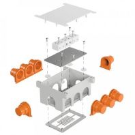 Коробка огнестойкая для заливки бетоном 80-0890-FR10,0-6 Е15-Е120 118х76х60 (18 шт/кор)