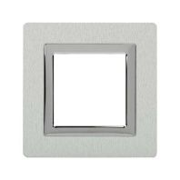 Рамка из алюминия 1 пост (2 мод.), Avanti, серая