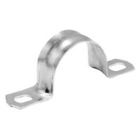 Держатель оцинкованный двусторонний, д.40мм, с крепежными отверстиями 8,5 х 6 мм