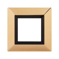 Рамка из металла 1 пост (2 мод.), Avanti, золотая