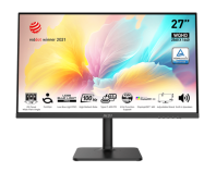 MSI Modern MD272QXP 27" 16:9 WQHD(2560x1440) IPS Flat,1ms(MPRT),HDR 400,1000:1,100M:1,400nit,178/178,HDMI,DP,2xUSB Type-A,USB Type-B,USB Type-C,Speaker,Tilt,Swivel,Height,Pivot,100Hz,Black,1y war-ty