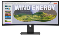 Lenovo ThinkVision T34WD-40 34" 21:9 WQHD (3440x1440) VA, AG, Curved, 4ms, 48Hz - 120Hz, 300 nits, CR  3000:1, 1 x HDMI 2.1, 1x DisplayPort 1.4, 1x RJ-45, 3x USB-A 3.2 Gen 1, 2 x USB-C , LTPS, 1Y