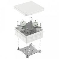 Коробка огнестойкая для о/п двухкомпонентная 60-0303-FR6.0-4 Е15-Е120 RAL9003 100х100х40 (16 шт/кор)