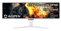 43,8'' AOPEN 43XV1CPwmiiphx 32:9, IPS, 3840x1080, 1ms, 350, 400cd, 120Hz, 2xHDMI(2.0, 1.4) + 1xDP(1.2) + Audio out, Speakers 2Wx2, White, H.Adj. 95 (by ACER)