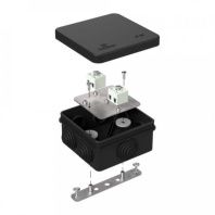 Коробка огнестойкая для о/п 40-0210-FR1.5-4 Е15-Е120 RAL9005 80х80х40 (44 шт/уп)