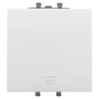 Кнопка одноклавишная модульная, Avanti, белое облако, 2 модуля