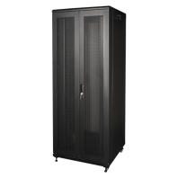 Шкаф 19" Business, 42U 800x1200, черный, передняя дв. перфорир., задняя дв. распашная перфорир.