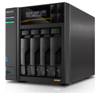 ASUSTOR AS6804T 4-Bay NAS/AMD Ryzen V3C14 2,3GHz/16GB DDR5, noHDD(HDD,SSD)/2x5,2х10,Gbe(LAN)/3xUSB3.2,Type-C; 90IX01T4-BW3S00