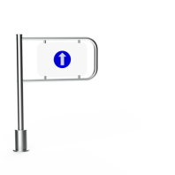 Калитка пружинная K-11 левая 600, нержавеющая сталь