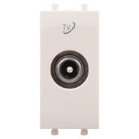 Розетка TV проходная модульная, Avanti, ванильная дымка, 1 модуль