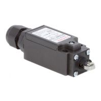 Концевой выключатель с двумя контактами, нормально открытый + нормально закрытый (NO+NC). С роликом. RAM block