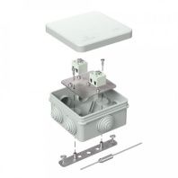 Коробка огнестойкая для о/п 40-0210-FR2.5-4-П Е15-Е120 с термопредохранителем RAL7035 80х80х40 (44 шт/кор)